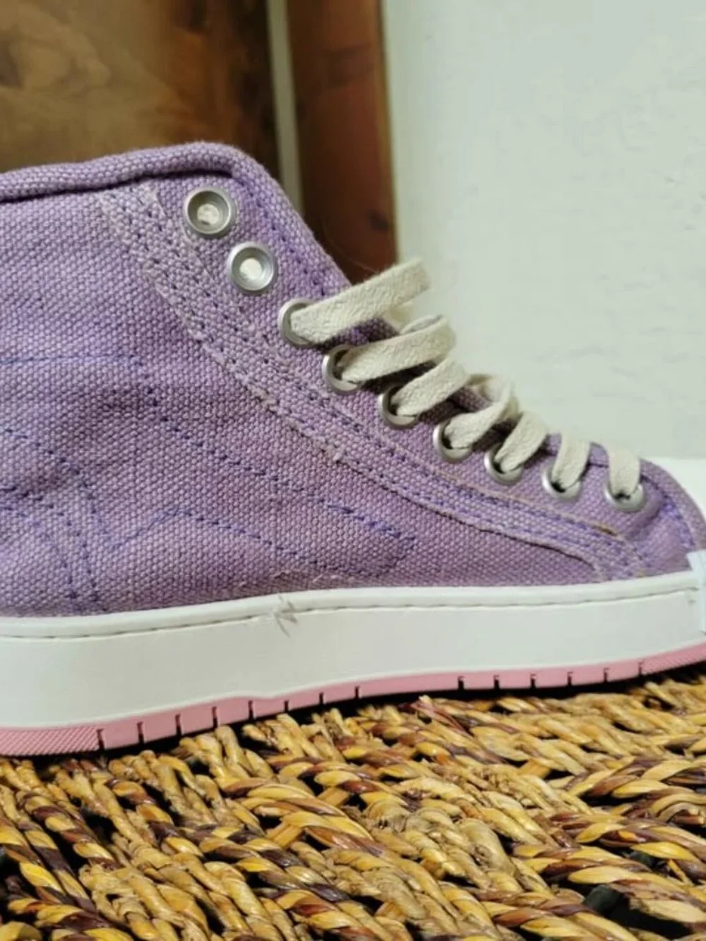 A.S.98 Purple High Top Sneakers Size 37 7